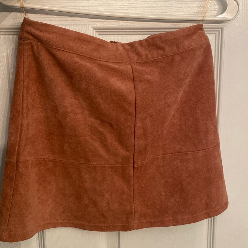 Lulus dusty rose pink velevety mini skirt